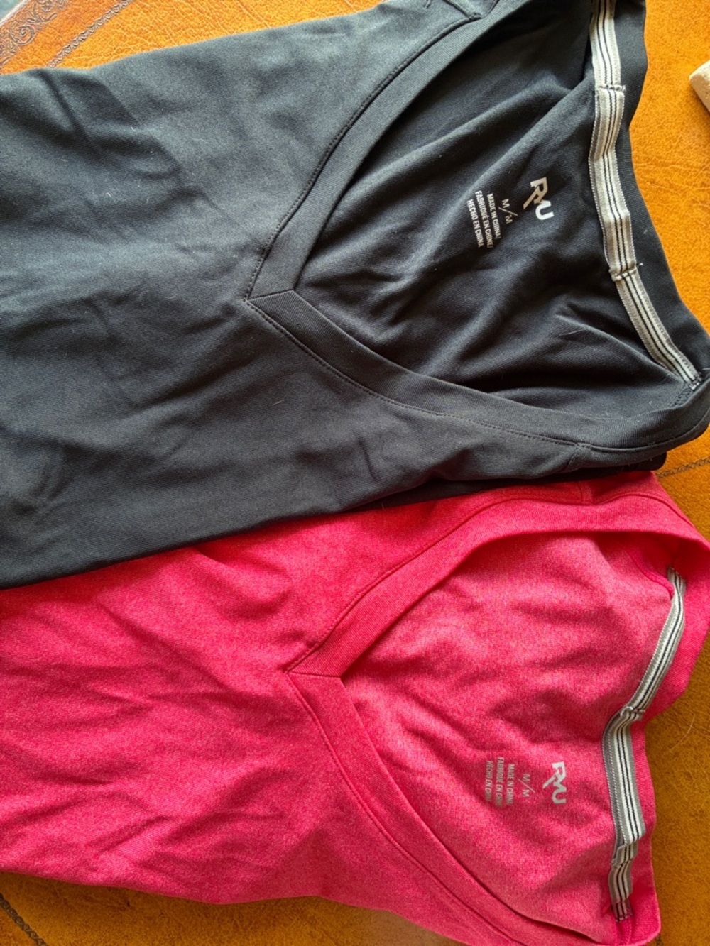 Ryu V‑Neck Active Tops in Black and Pink (2 of them for $20)